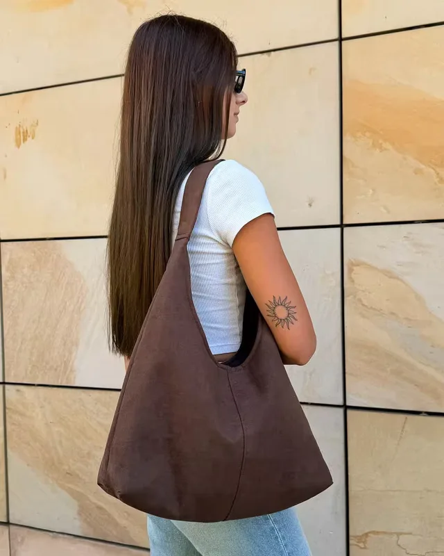 Torebka Hobo LARA Suede Mocha — Laveni