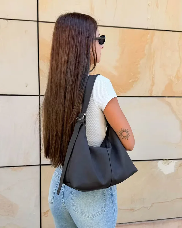 Torebka Slouchy MIA Dark Brown — Laveni