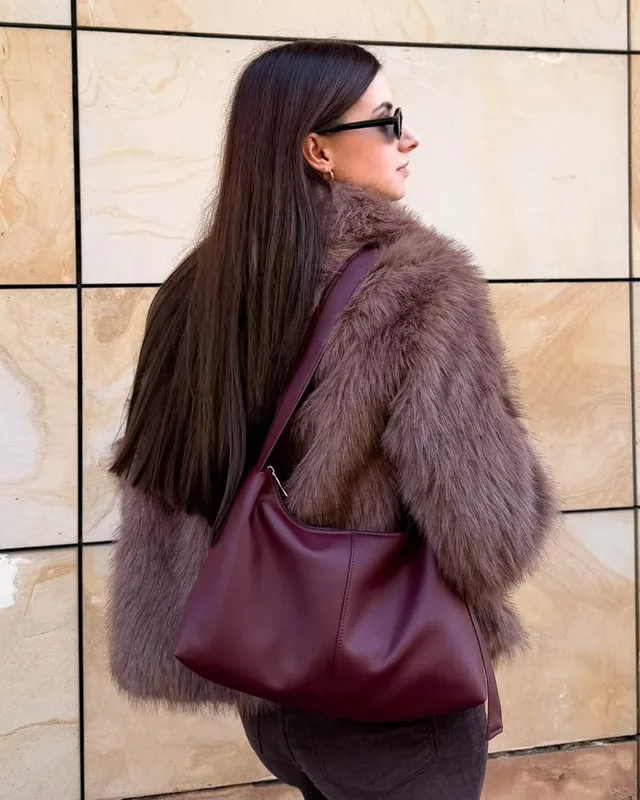 Torebka Slouchy MIA Dark Cherry — Laveni
