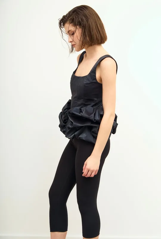 Satin Corset Top with Volume Puff Hips — Lia