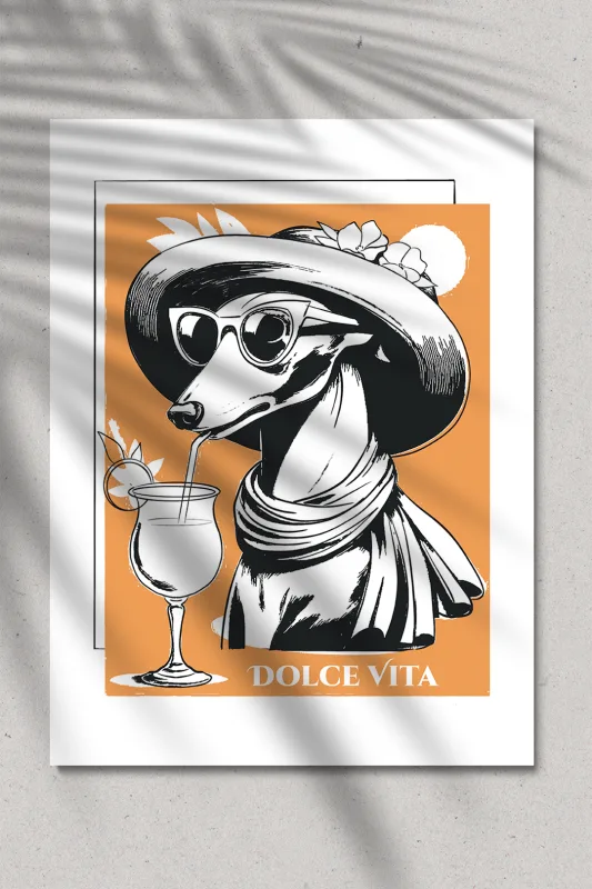 Plakat z nutą włoskiego Dolce Vita — LOANI
