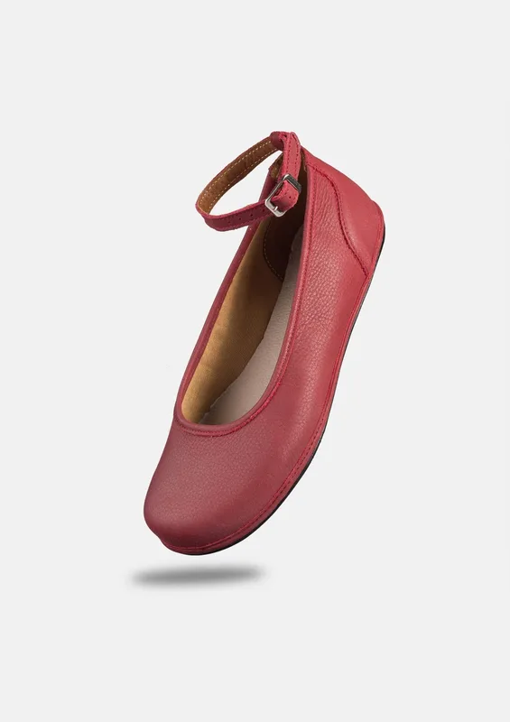 Eleganckie damskie buty barefoot ADA RED — Magical Shoes