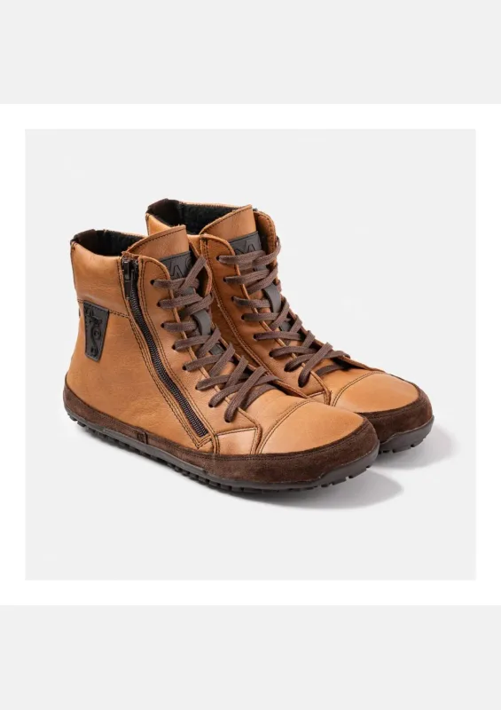 Damskie buty barefoot na cały rok Alaskan Light Carmel — Magical Shoes