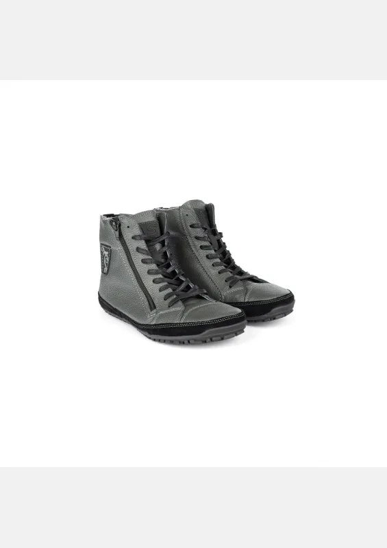 Damskie zimowe buty barefoot ALASKAN X Winter Gray — Magical Shoes