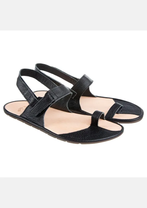 Damskie sandały barefoot AURORA BLACK — Magical Shoes
