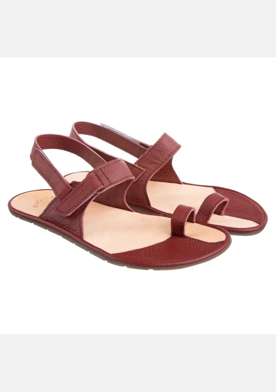Damskie sandały barefoot AURORA BURGUNDY — Magical Shoes