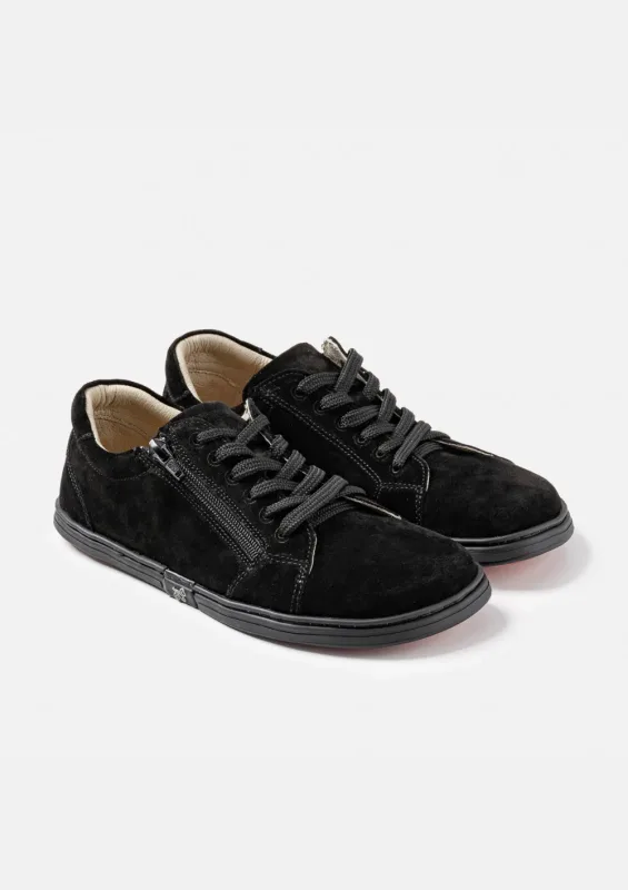 Damskie sneakersy barefoot – ECHO BLACK SUEDE — Magical Shoes