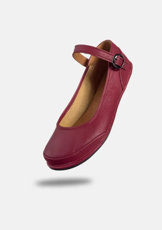 Buty Barefoot Balerina Emma Burgundy — Magical Shoes
