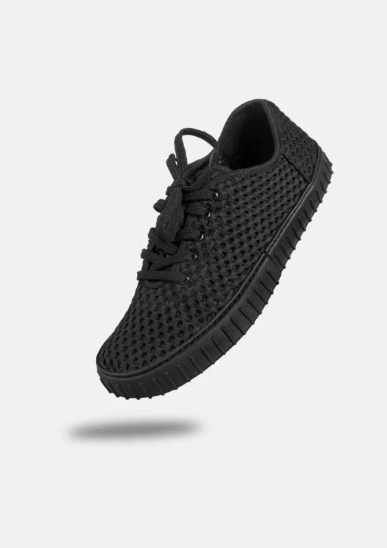 Damskie siateczkowe sneakersy barefoot EVANS BLACK — Magical Shoes