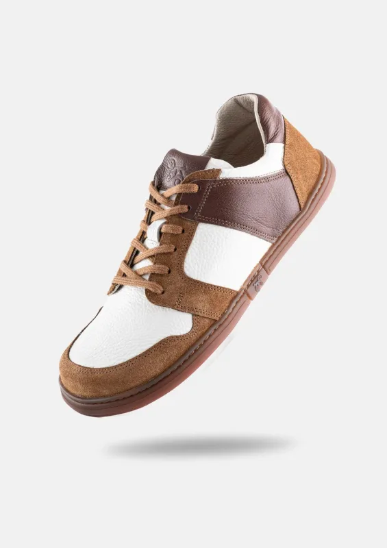 Damskie sneakersy barefoot FUNK COGNAC — Magical Shoes