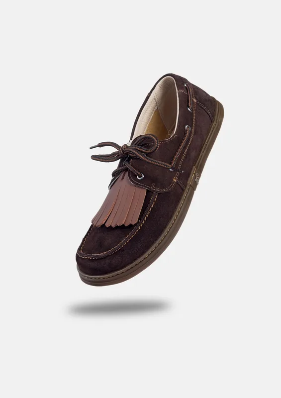 Damskie buty żeglarskie barefoot Galeon Choco — Magical Shoes