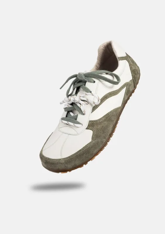 Damskie sneakersy barefoot LEGEND OLIVE — Magical Shoes