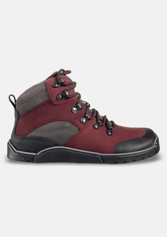 Damskie wysokie buty trekkingowe barefoot LOGAN WINE — Magical Shoes