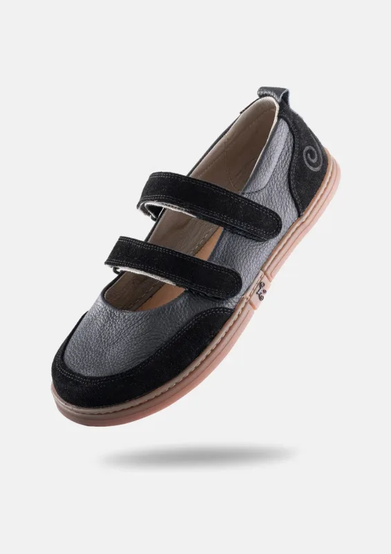 Damskie baleriny sportowe barefoot NINA BLACK — Magical Shoes