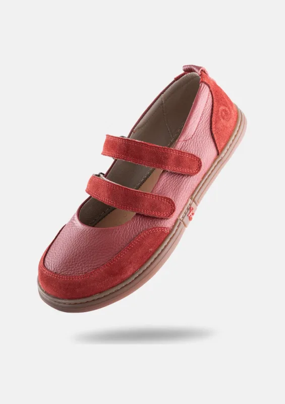 Damskie baleriny sportowe barefoot NINA RED — Magical Shoes