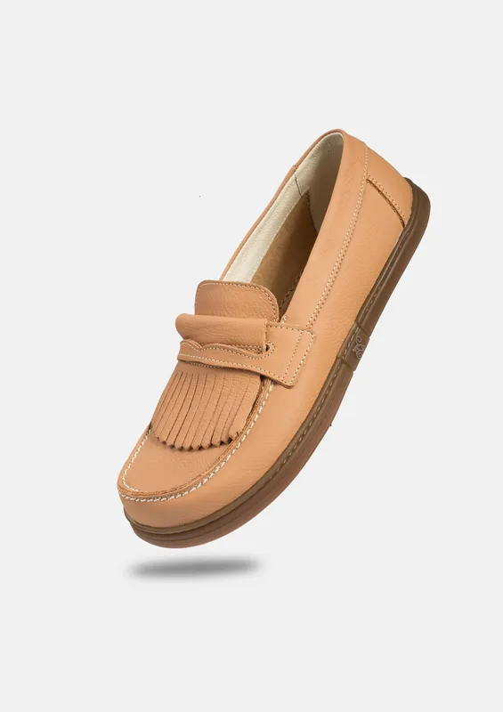 Damskie wsuwane mokasyny barefoot Pienza Amber — Magical Shoes