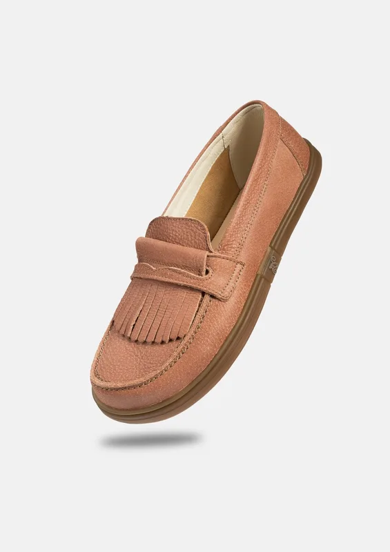 Damskie wsuwane mokasyny barefoot Pienza Brick — Magical Shoes