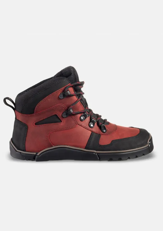 Damskie wysokie buty trekkingowe barefoot SIERRA RED — Magical Shoes