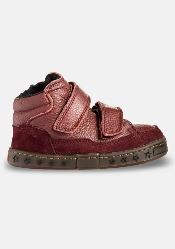 Dziecięce buty barefoot na jesień i zimę OLAF BURGUNDY — Magical Shoes