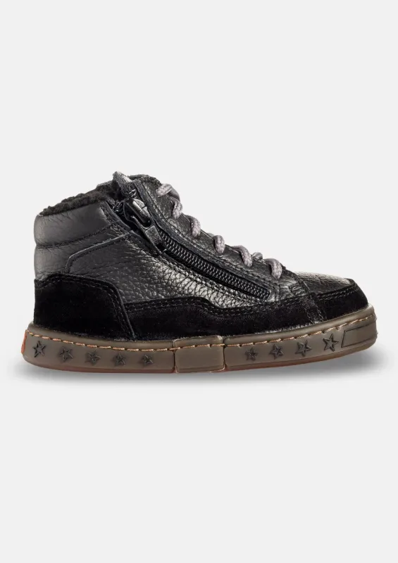 Dziecięce buty barefoot na jesień i zimę YETI BLACK — Magical Shoes
