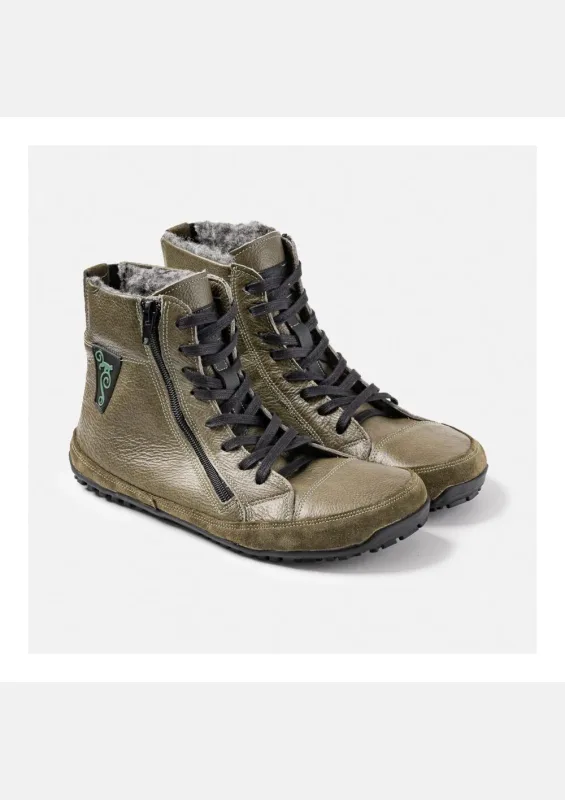 Męskie Zimowe Buty Minimalistyczne Alaskan Buffalo Green — Magical Shoes