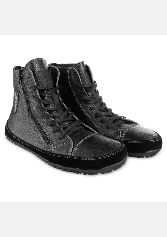 Męskie buty barefoot na cały rok Alaskan Light Black — Magical Shoes