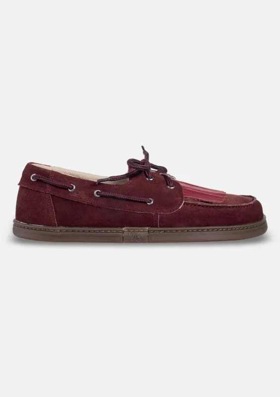 Męskie buty żeglarskie barefoot Galeon Burgund — Magical Shoes