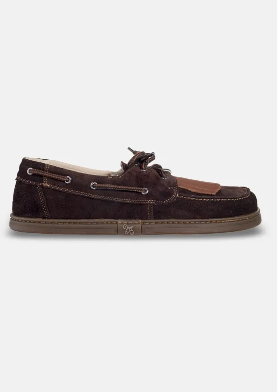 Męskie buty żeglarskie barefoot Galeon Choco — Magical Shoes