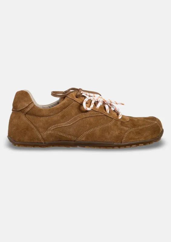 Męskie sneakersy barefoot LEGEND COGNAC SUEDE — Magical Shoes