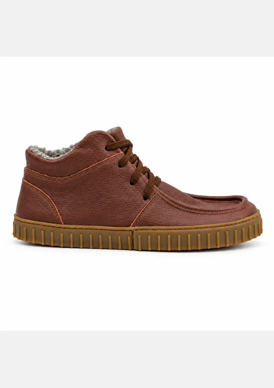 Męskie zimowo jesienne buty barefoot MONET PECAN — Magical Shoes
