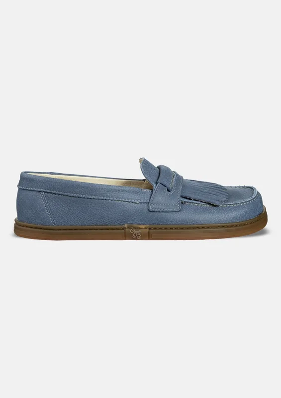 Męskie wsuwane mokasyny barefoot Pienza Blue — Magical Shoes