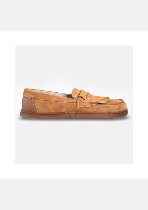 Męskie wsuwane mokasyny barefoot Pienza Carrot Suede — Magical Shoes