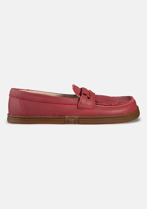 Męskie wsuwane mokasyny barefoot Pienza Red — Magical Shoes