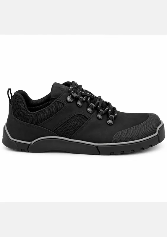 Męskie niskie buty trekkingowe barefoot TUNDRA BLACK — Magical Shoes