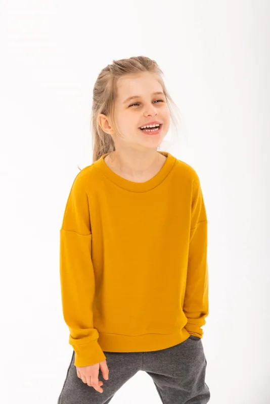 Bluza z wełny merino dzianinowa, musztardowa — MeriTales