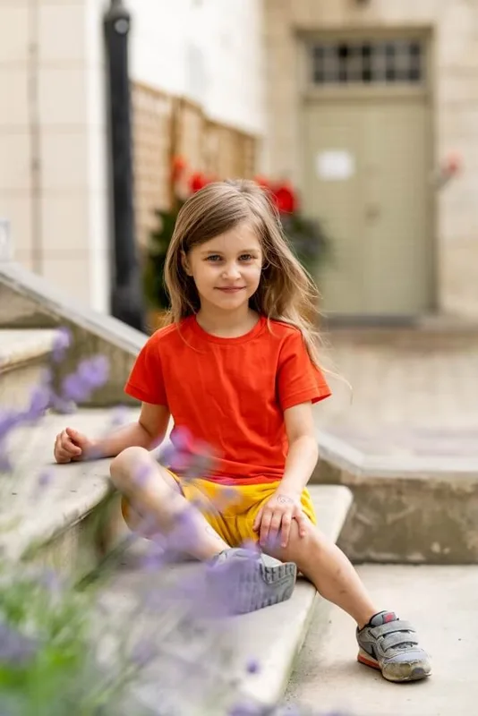 T shirt z wełny merino, koszulka z krótkim rękawem, pomarańczowa — MeriTales