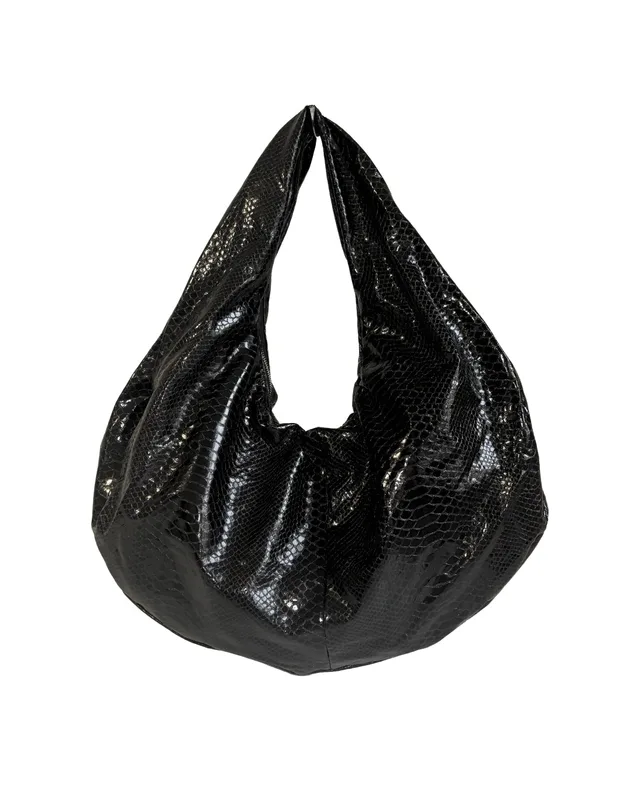 HOBO BAG BLACK SNAKE — mkuzniacka