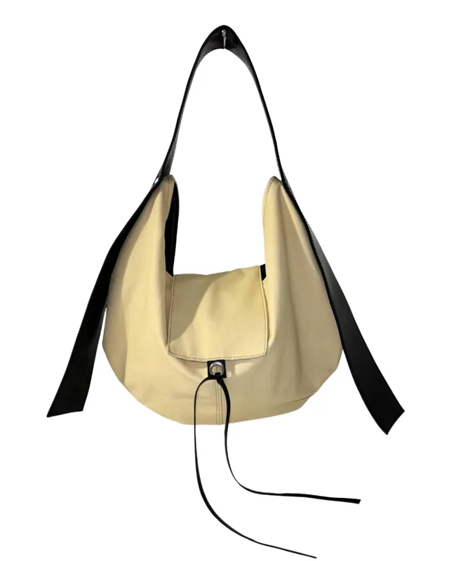 HOBO BAG BUTTER YELLOW LEATHER — mkuzniacka
