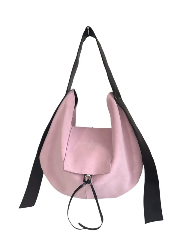 HOBO BAG PINK SUEDE — mkuzniacka