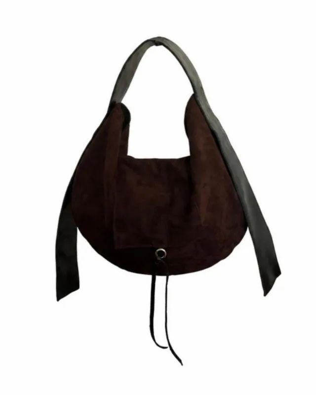 HOBO BAG BROWN SUEDE — mkuzniacka