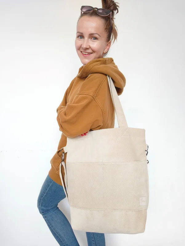 Torba shopper beżowa MAXI — MOKA