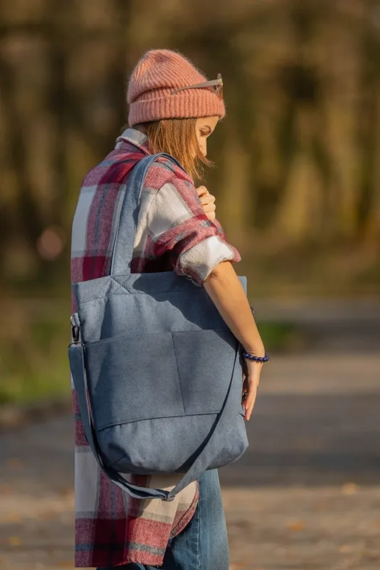 Torba shopper denim MAXI — MOKA