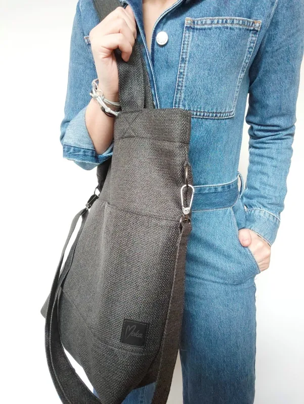 Torba shopper grafitowa MAXI — MOKA