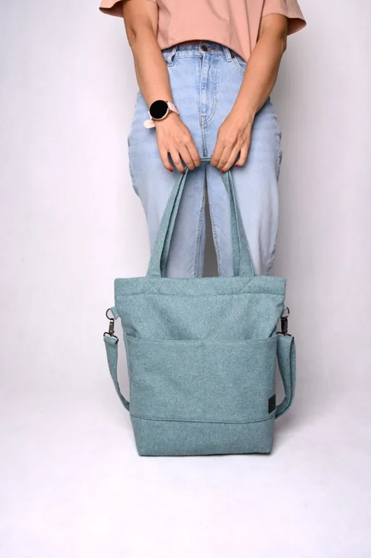 Torba shopper morska MAXI FOLK — MOKA