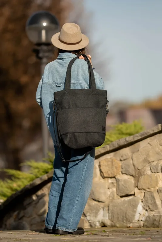 Torba shopper czarna MAXI — MOKA