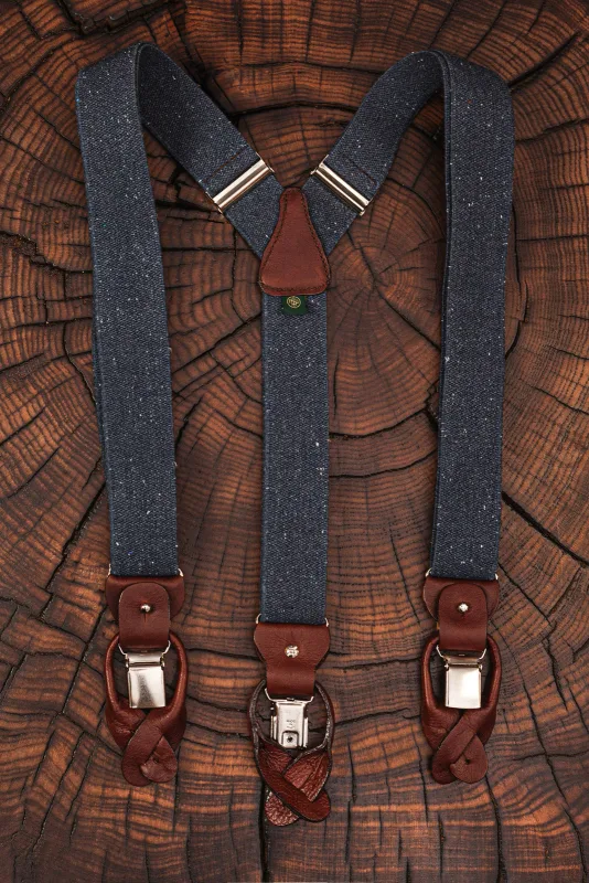 Denimowe szelki z taśmy elastycznej Standard Issue — Morgan & Ness