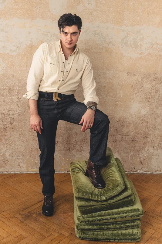 Koszula nieformalna western ze sztruksu w maślanym kolorze Dakota patrol shirt — Morgan & Ness