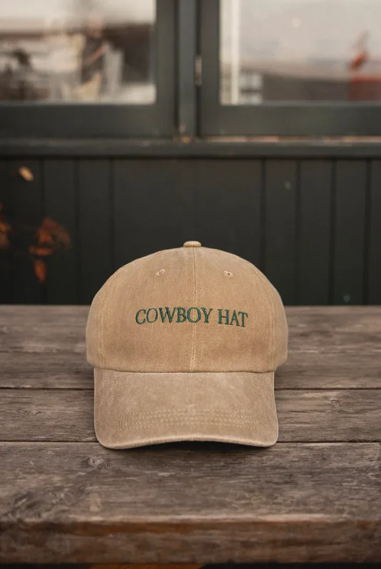 COWBOY HAT czapka z daszkiem ze spranego denimu (piaskowa) — Morgan & Ness