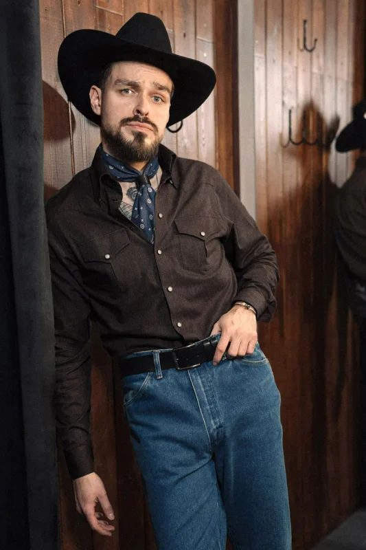 Koszula nieformalna western z flaneli Montana patrol shirt — Morgan & Ness