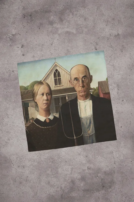 Poszetka “American Gothic” (Grant Wood) Art Series — Morgan & Ness
